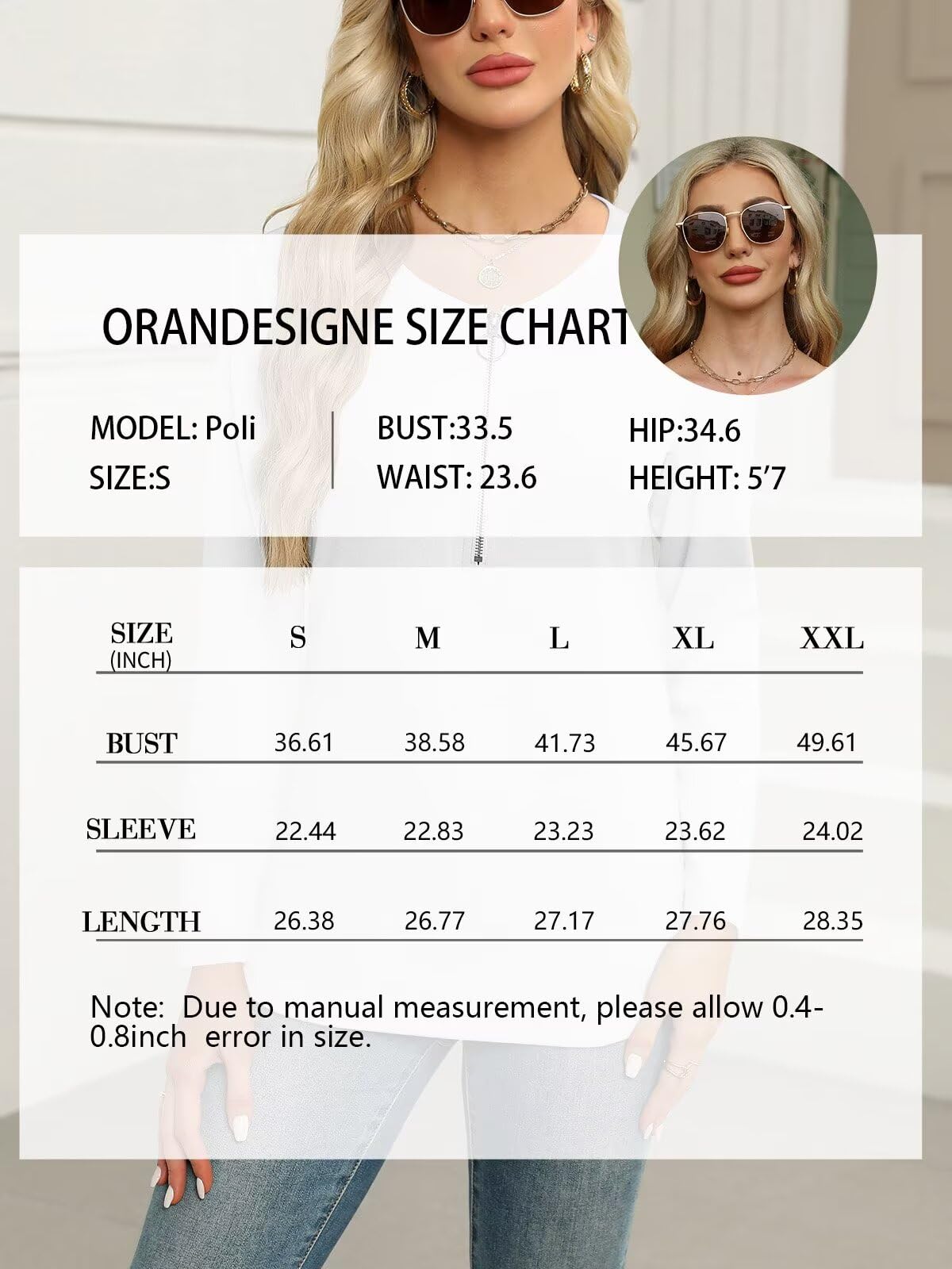 ORANDESIGNE Women's Long Sleeve Shirts Fall Zipper Tops Tunics Ladies Casual Tees Blouses