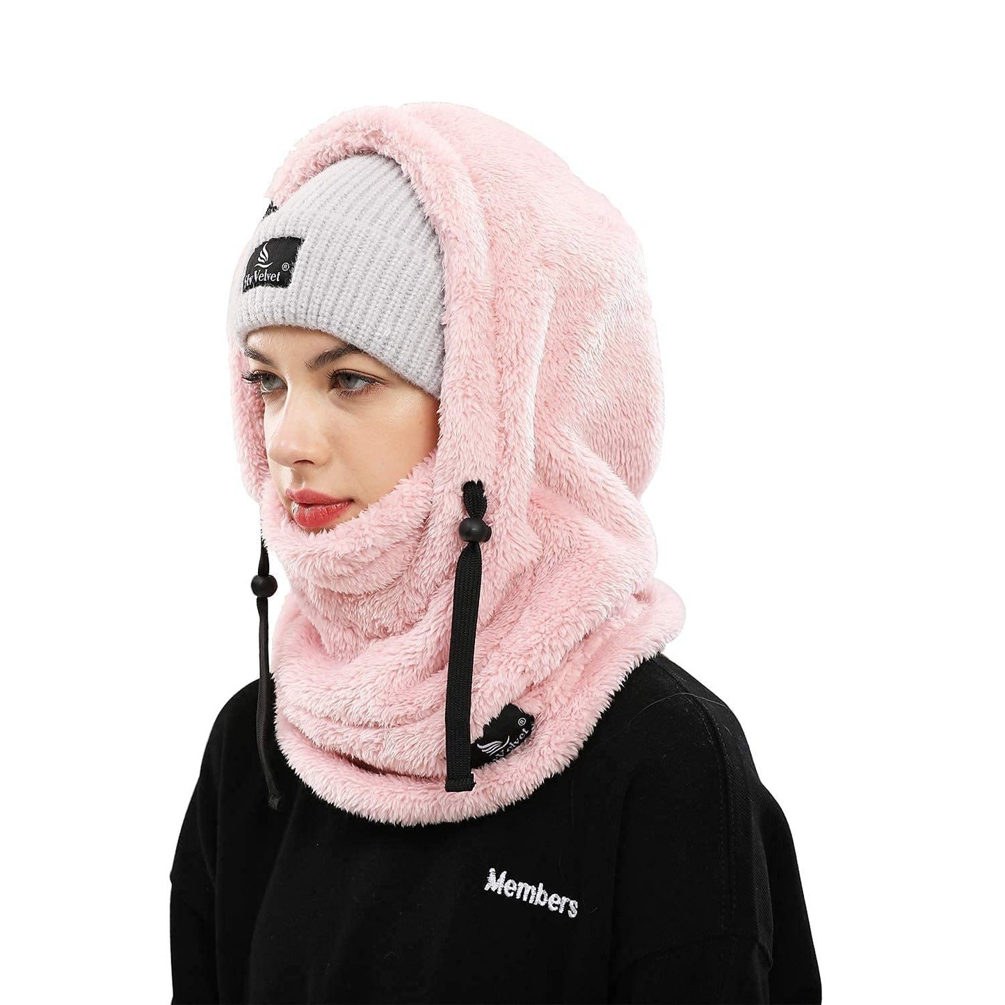 Shy Velvet Balaclava Wind-Resistant Winter Face Mask,Fleece Ski Mask for Men and Women,Warm Face Cover Hat Cap Scarf