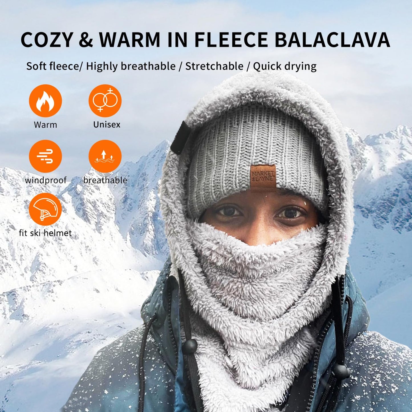 Shy Velvet Balaclava Wind-Resistant Winter Face Mask,Fleece Ski Mask for Men and Women,Warm Face Cover Hat Cap Scarf