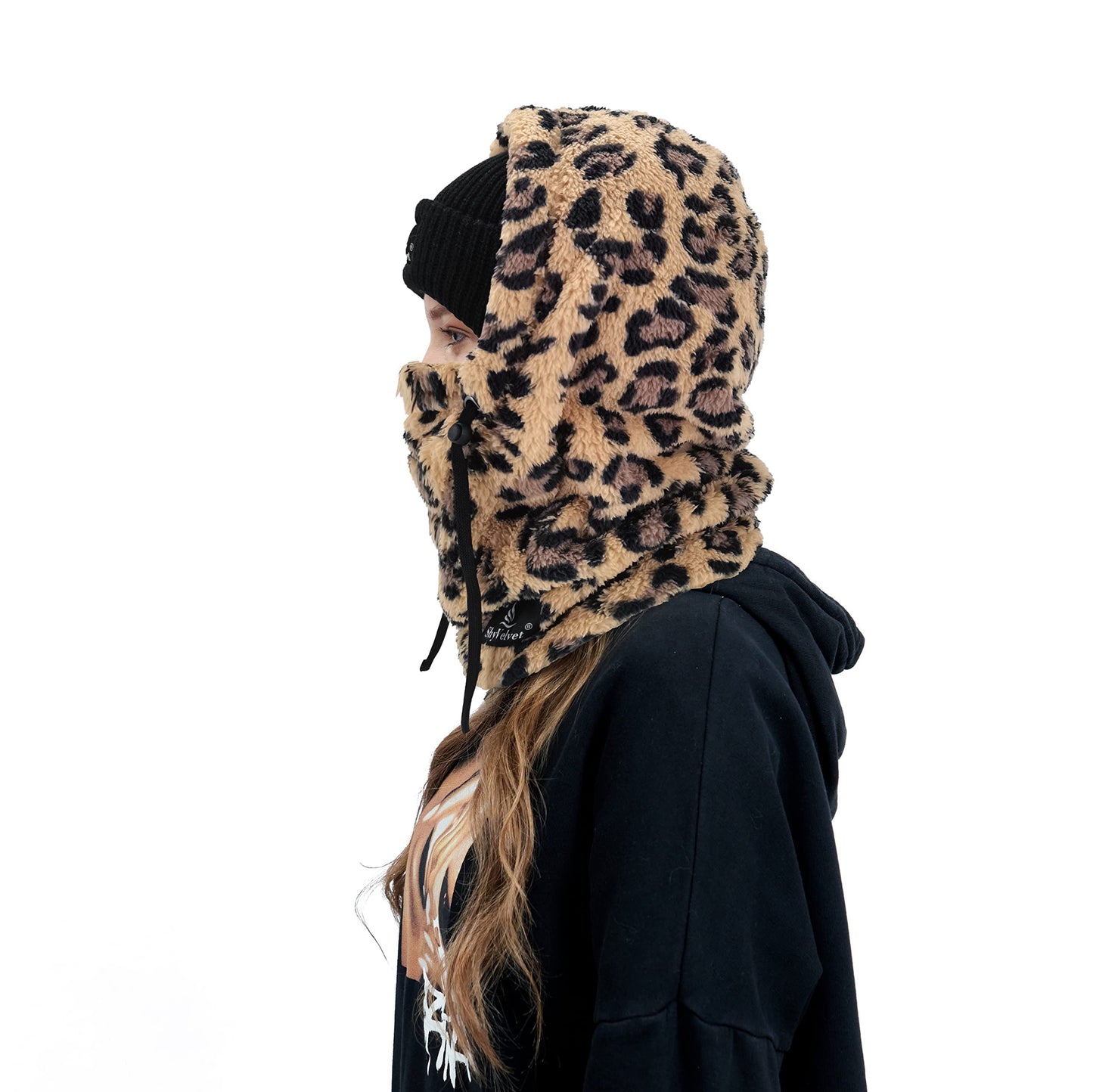 Shy Velvet Balaclava Wind-Resistant Winter Face Mask,Fleece Ski Mask for Men and Women,Warm Face Cover Hat Cap Scarf