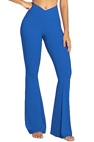 Sunzel Womens Flare Leggings with Tummy Control Crossover Waist and Wide Leg