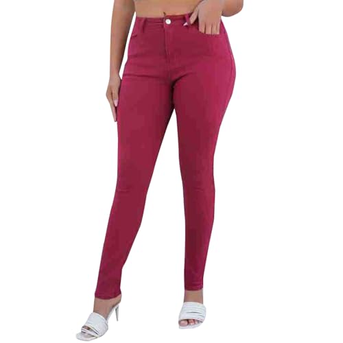Womens Straight Leg Jeans High Waisted Wide Leg Jeans Casual Stretchy Denim Pants