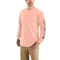 Carhartt Men's Loose Fit Heavyweight Long-Sleeve Logo Sleeve Graphic T-Shirt