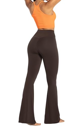 Sunzel Womens Flare Leggings with Tummy Control Crossover Waist and Wide Leg