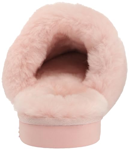 Dearfoams Women's Fireside Sydney Shearling Fur Indoor/Outdoor Scuff Slipper with Wide Widths
