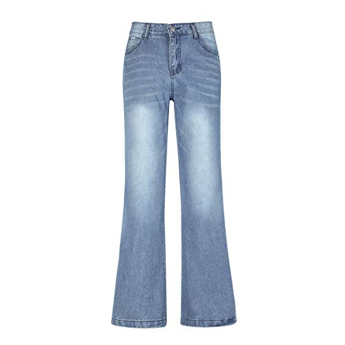 Women's Wide Leg Jeans High Waist Stretchy Classic High Rise Slimming Jeggings Cropped Wide-Leg Jeans