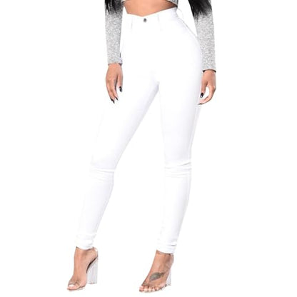 Womens Straight Leg Jeans High Waisted Wide Leg Jeans Casual Stretchy Denim Pants