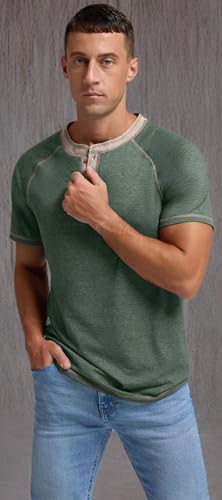 Sailwind Mens Henley Long/Short Sleeve T-Shirt Cotton Casual Shirt