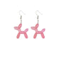 coadipress 3D Balloon Dog Earrings for Women Kawaii Funny Balloon Animal Dog Earrings Colorful Cartoon Resin Charm Poodle Dog Dangle Earrings Patry Fashion Accessories Jewelry