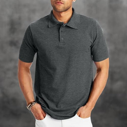 Hanes Men’s X-Temp Short Sleeve Polo Shirt, Midweight Men's Shirt