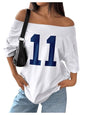 Women's Off The Shoulder Tops Short Sleeve Oversized Graphic Tees Casual Summer Tops Trendy