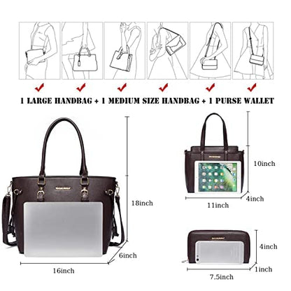 Montana West 3PCS Purses and Handbags for Women Tote Purse and Wallet Set Shoulder Satchel Bag for Women