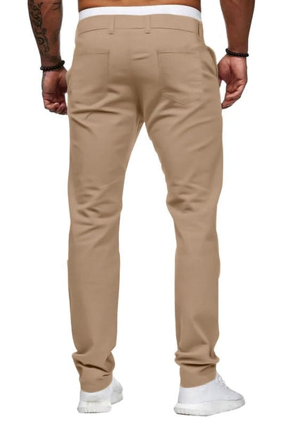 HUNGSON Mens Chinos Slim Fit Stretch Flat-Front Skinny Dress Pants