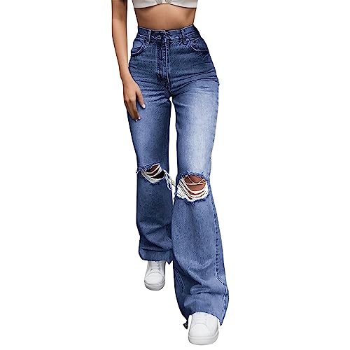 Jeans for Women High Waisted Straight Ankle Stretch Low Rise Barrel Jean Loose Boyfriend Denim Pant