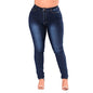 Jeans for Women High Waist Stretch Skinny Jean Button Fly Stretchy Straight Legs Denim Pants Destroyed Denim Pants
