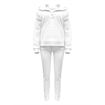 Lounge Sets for Women - 2 Piece Button Thick Outfits Sweatsuit Hoodies with Pants Fall Jogging Track Suits for Women