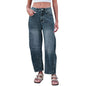 Women's Ripped Jogger Jeans High Waist Stretchy Classic Casual Straight Leg Jeans Loose Boyfriend Denim Pant