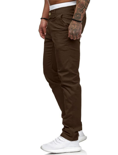 HUNGSON Mens Chinos Slim Fit Stretch Flat-Front Skinny Dress Pants