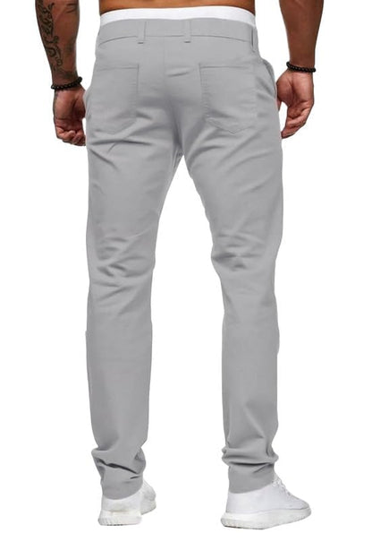 HUNGSON Mens Chinos Slim Fit Stretch Flat-Front Skinny Dress Pants