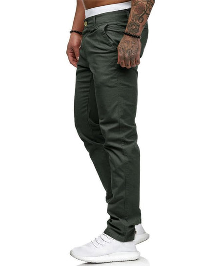 HUNGSON Mens Chinos Slim Fit Stretch Flat-Front Skinny Dress Pants