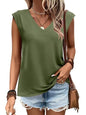 ANRABESS Womens Tank Top V Neck Cap Sleeve Summer Casual Loose Slit Side Sleeveless Tunic Tee Shirts 2025 Trendy Clothes