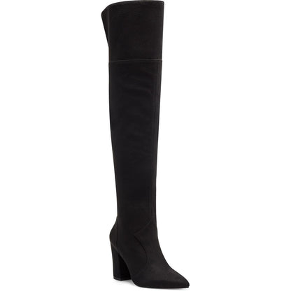 Jessica Simpson Womens Faux Suede Over-The-Knee Boots Black 11 Medium (B,M)