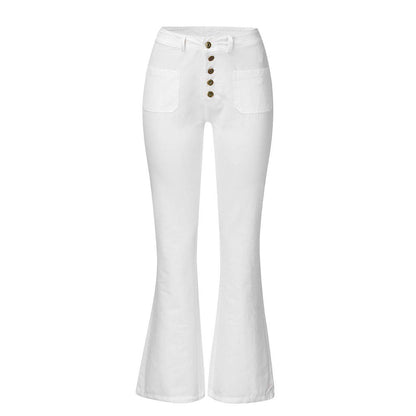 Women's Wide Leg Jeans High Waist Stretchy Classic High Rise Slimming Jeggings Cropped Wide-Leg Jeans