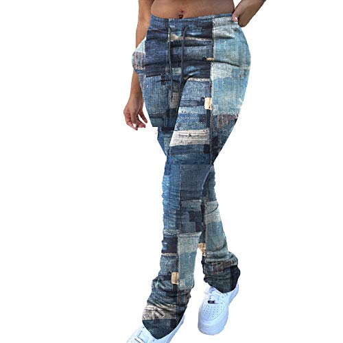 Women's Modern Straight Jeans Wide Leg Casual 2024 Boyfriend Cropped Raw Hem Denim Pants Cropped Wide-Leg Jeans