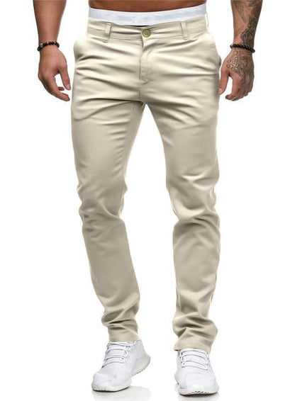 HUNGSON Mens Chinos Slim Fit Stretch Flat-Front Skinny Dress Pants