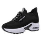 Women Sneakers Fashionable New Pattern Simple Solid Color Lace Up Thick Sole Increase Sneaker Insoles Women Arch Support
