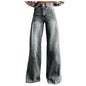 Jeans for Women High Waist Stretch Skinny Jean Button Fly Stretchy Straight Legs Denim Pants Destroyed Denim Pants