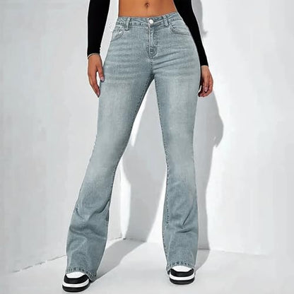 Women's Modern Straight Jeans Wide Leg Casual 2024 Boyfriend Cropped Raw Hem Denim Pants Cropped Wide-Leg Jeans