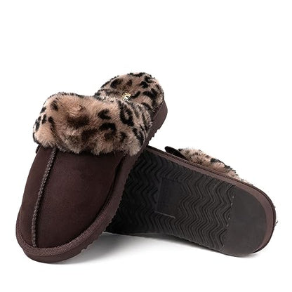 Dearfoams Women's Fireside Sydney Shearling Fur Indoor/Outdoor Scuff Slipper with Wide Widths