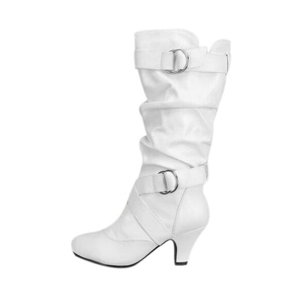 Boots Booties Boots High Retro Heel Women's Heel Shoes for Women Boots Tapered Women's Boots Wide Calf Thigh High Boots with Heel for Women