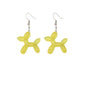 coadipress 3D Balloon Dog Earrings for Women Kawaii Funny Balloon Animal Dog Earrings Colorful Cartoon Resin Charm Poodle Dog Dangle Earrings Patry Fashion Accessories Jewelry