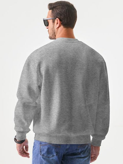 JMIERR Men's Casual Long Sleeves Crewneck Sweatshirts Cotton Pullover Sweatshirt for Men