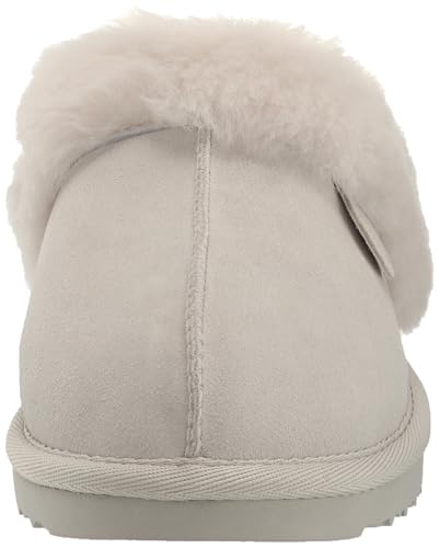Dearfoams Women's Fireside Sydney Shearling Fur Indoor/Outdoor Scuff Slipper with Wide Widths