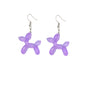 coadipress 3D Balloon Dog Earrings for Women Kawaii Funny Balloon Animal Dog Earrings Colorful Cartoon Resin Charm Poodle Dog Dangle Earrings Patry Fashion Accessories Jewelry