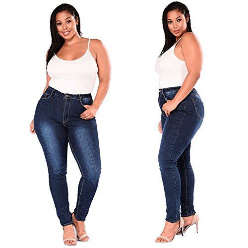 Jeans for Women High Waist Stretch Skinny Jean Button Fly Stretchy Straight Legs Denim Pants Destroyed Denim Pants