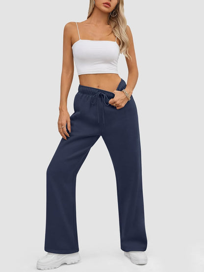 ATHMILE Womens Sweatpants 2024 Baggy Wide Fleece Lined Straight Leg Pants