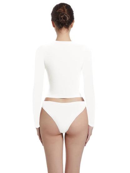 Abonlen Long Sleeve Shirts for Women Crewneck Basic Tees T Shirts Fitted Crop Tops Y2k Going Out Tops