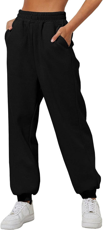 Yovela Sweatpants Women Baggy High Waisted Sweat Pants Fall Clothes Casual Joggers Y2k Aesthetic Warm Trousers with Pockets