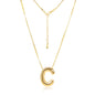 Bubble Letter Necklace Gold Initial Necklace for Women Trendy Balloon Letter Necklace Dainty Gold Necklaces for Women Birthday Christmas Gifts for Women Her Wife Mom Girlfriend Teen Girl