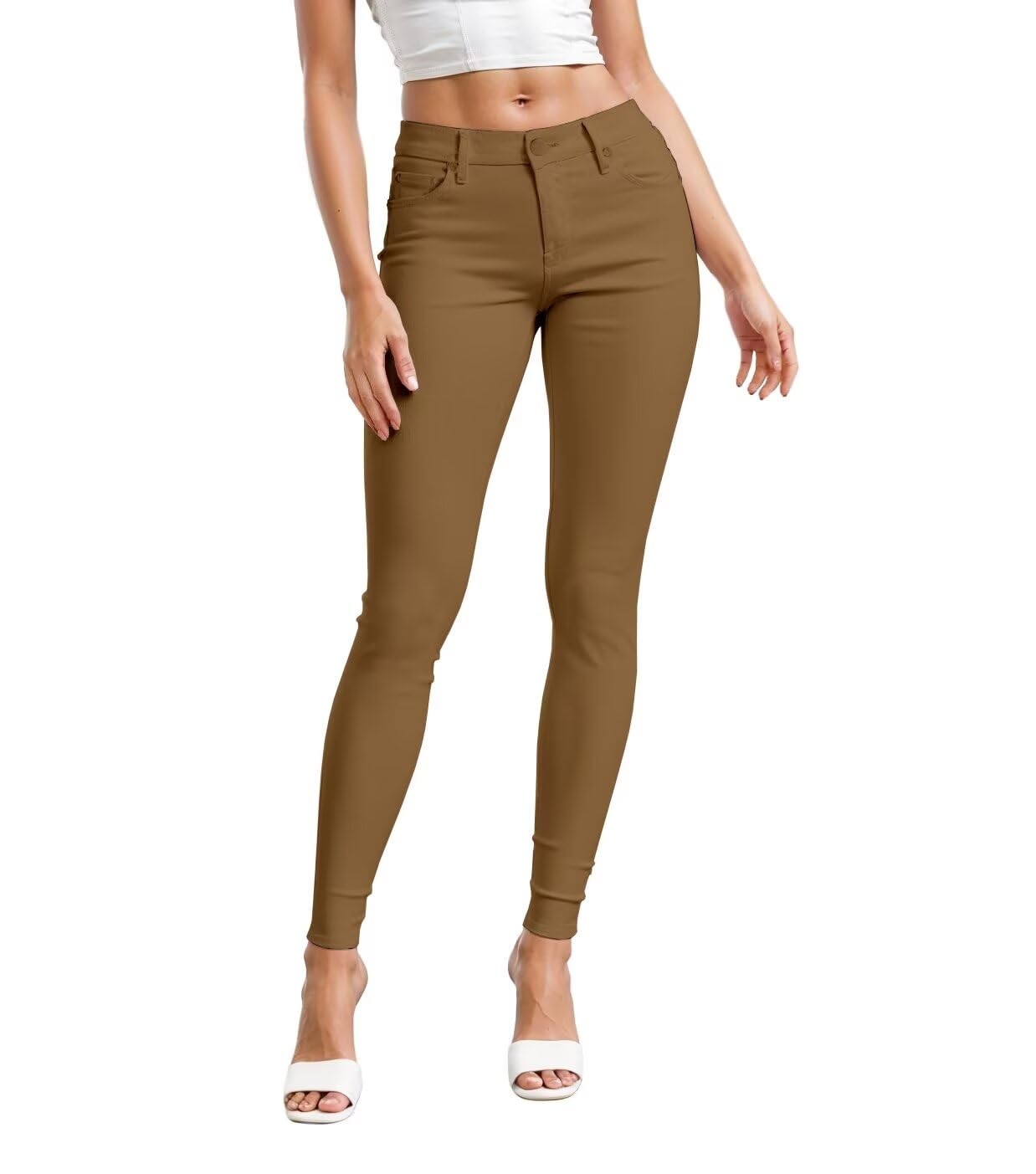 Hybrid & Company Womens Hyper Ultra Stretch Comfy Skinny Leg Work Casual Pants