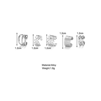 5 Pcs Gold Ear Cuffs for Women Non Piercing Ear Cuff Earrings Clip on Earring Set Huggie Hoop Earrings Cartilage Earrings Stack Jewelry for Women