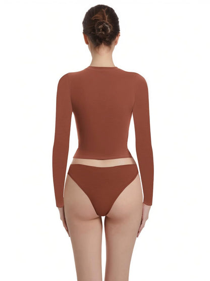 Abonlen Long Sleeve Shirts for Women Crewneck Basic Tees T Shirts Fitted Crop Tops Y2k Going Out Tops