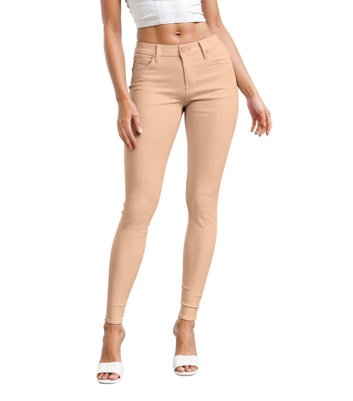 Hybrid & Company Womens Hyper Ultra Stretch Comfy Skinny Leg Work Casual Pants