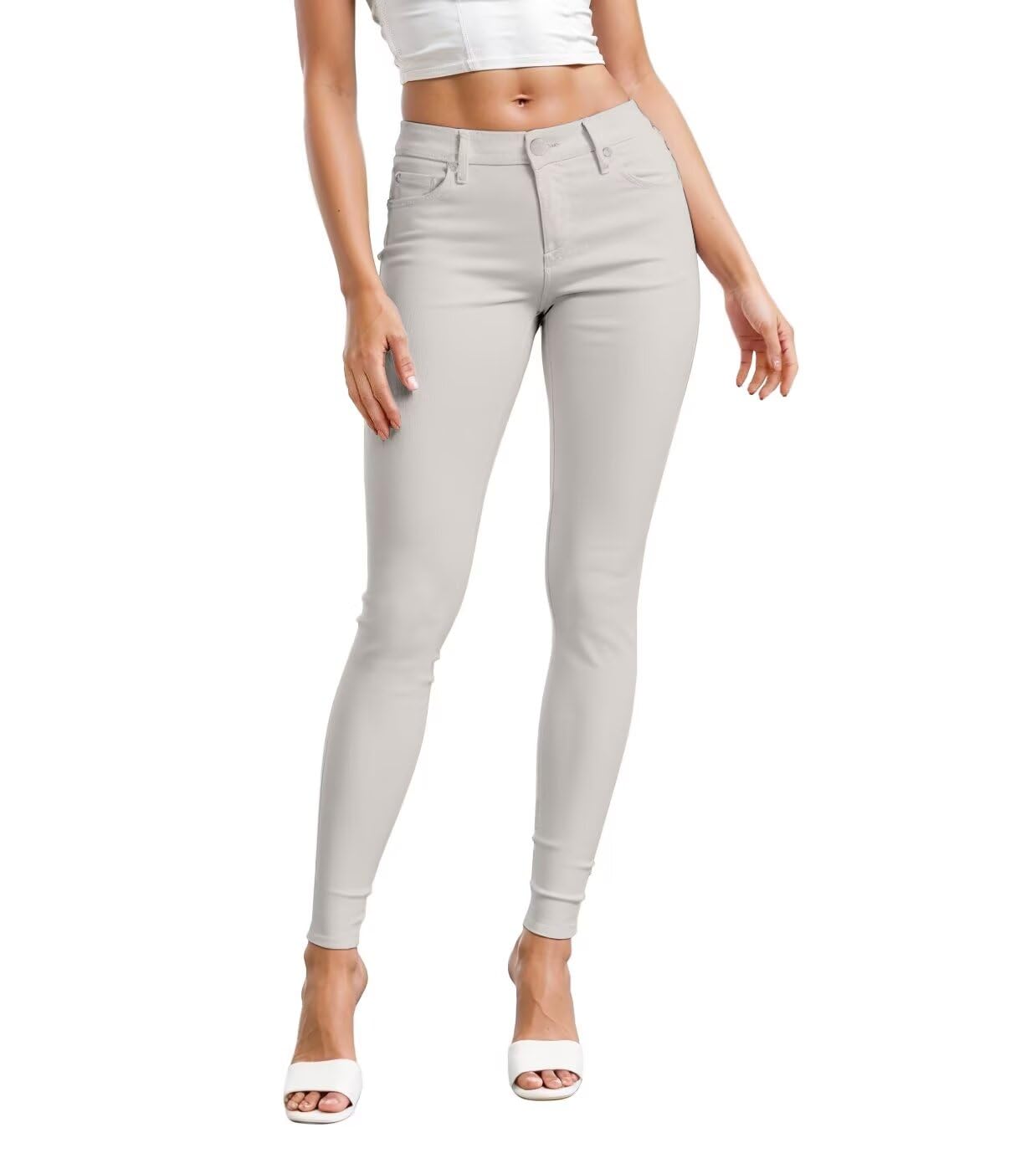 Hybrid & Company Womens Hyper Ultra Stretch Comfy Skinny Leg Work Casual Pants