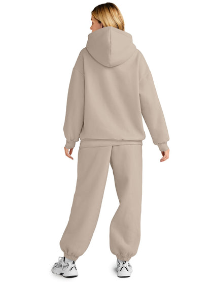 AUTOMET Womens 2 Piece Outfits Lounge Hoodie Sweatsuit Sets Oversized Sweatshirt Baggy Fall Fashion Sweatpants with Pockets