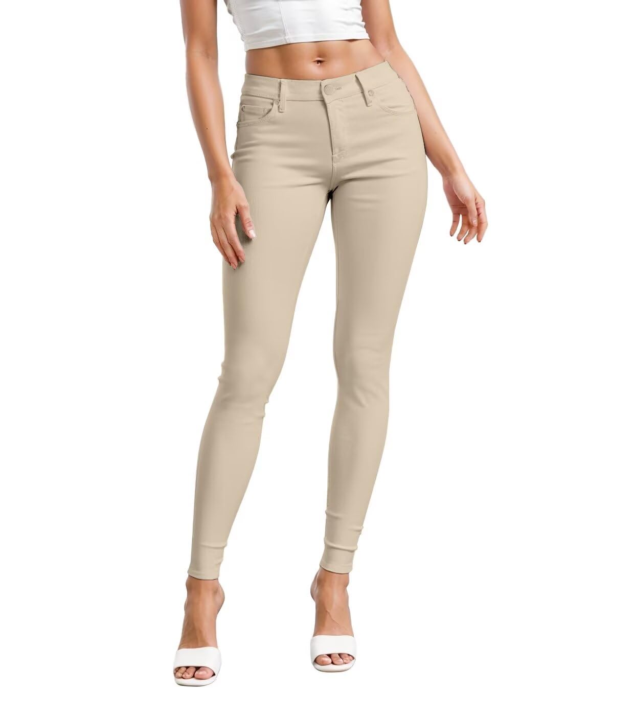 Hybrid & Company Womens Hyper Ultra Stretch Comfy Skinny Leg Work Casual Pants